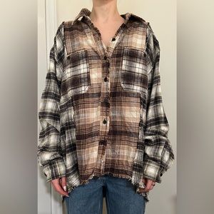 urban outfitters colorblock flannel